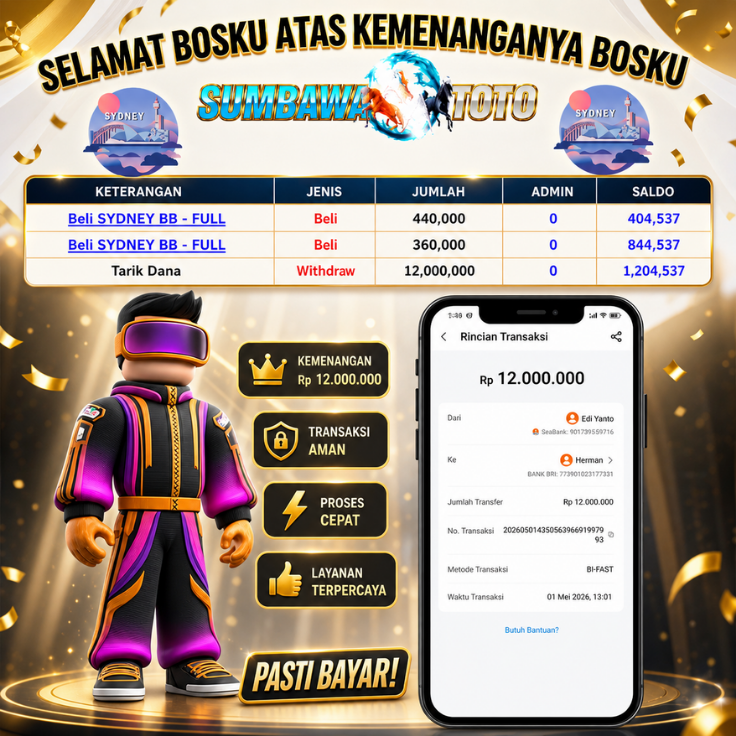 BUKTI JP SUMBAWATOTO SUPER SCETER